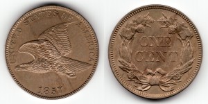 1857 Flying Eagle Cent image