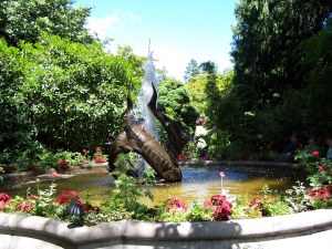 A Water Fountain in Butchart Gardens image