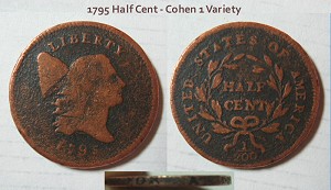 1795 Half Cent image