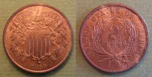 1866 Two Cent Piece image