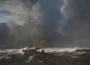 Rough Sea at a Jetty image