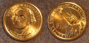 George Washington Golden Dollar image