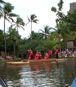 Canoes at Polynesian Cultural Center image