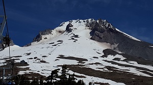 Looking up at the Mount Hood summit image