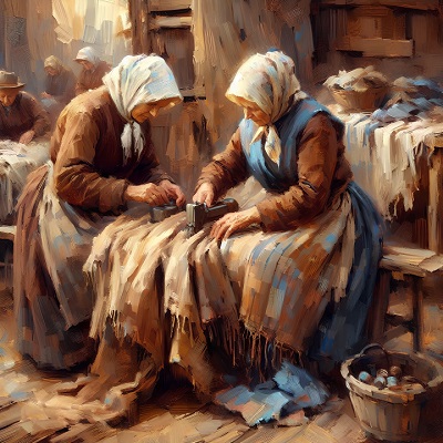 Two women sewing (song video for A Purpose And A Promise) image