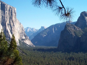 View of Yosemite valley